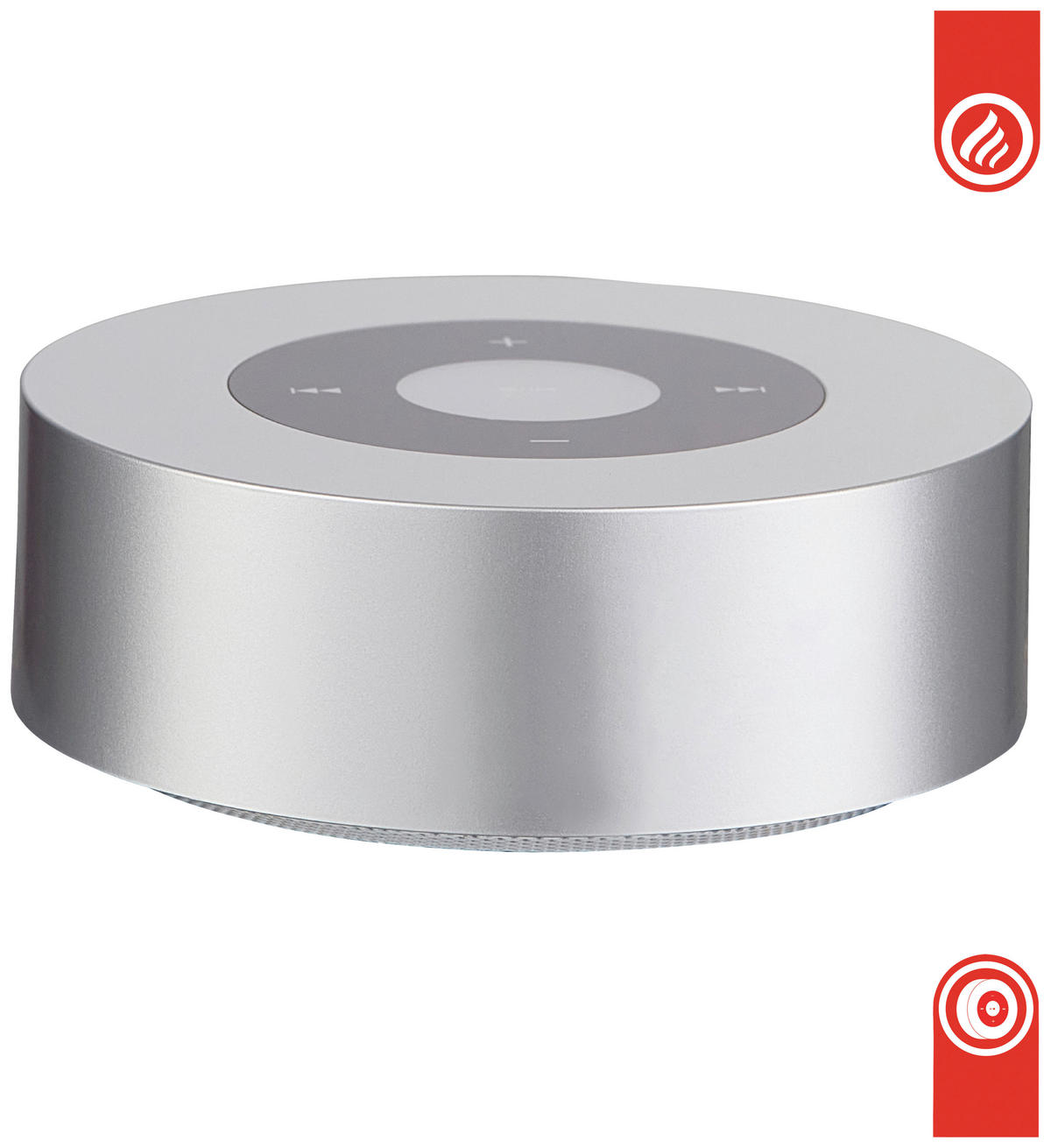 KAMIN-SOUNDBOX - Silberfarben, Basics, Kunststoff (8,5/3,0/8,5cm)