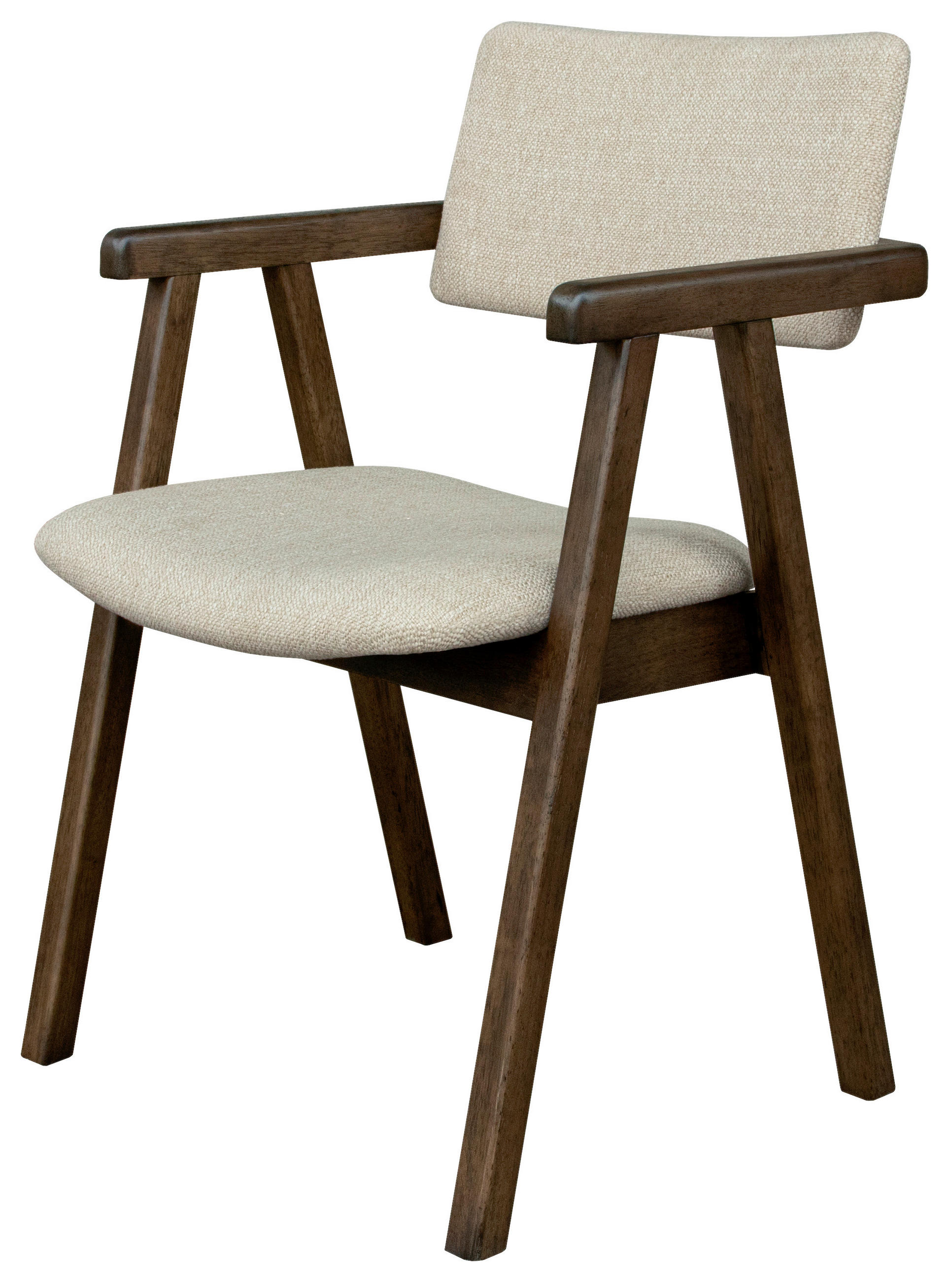 STOL   flatväv  mörkbrun, greige  - greige/mörkbrun, Modern, trä/textil (55/76/55cm) - Best Price