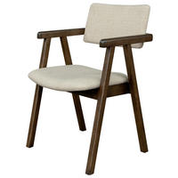STOL   flatväv  mörkbrun, greige  - greige/mörkbrun, Modern, trä/textil (55/76/55cm) - Best Price