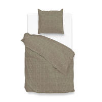 BETTWÄSCHE 2-teilig Lino Renforcé 135/200 cm  - Taupe, Basics, Textil (135/200cm)