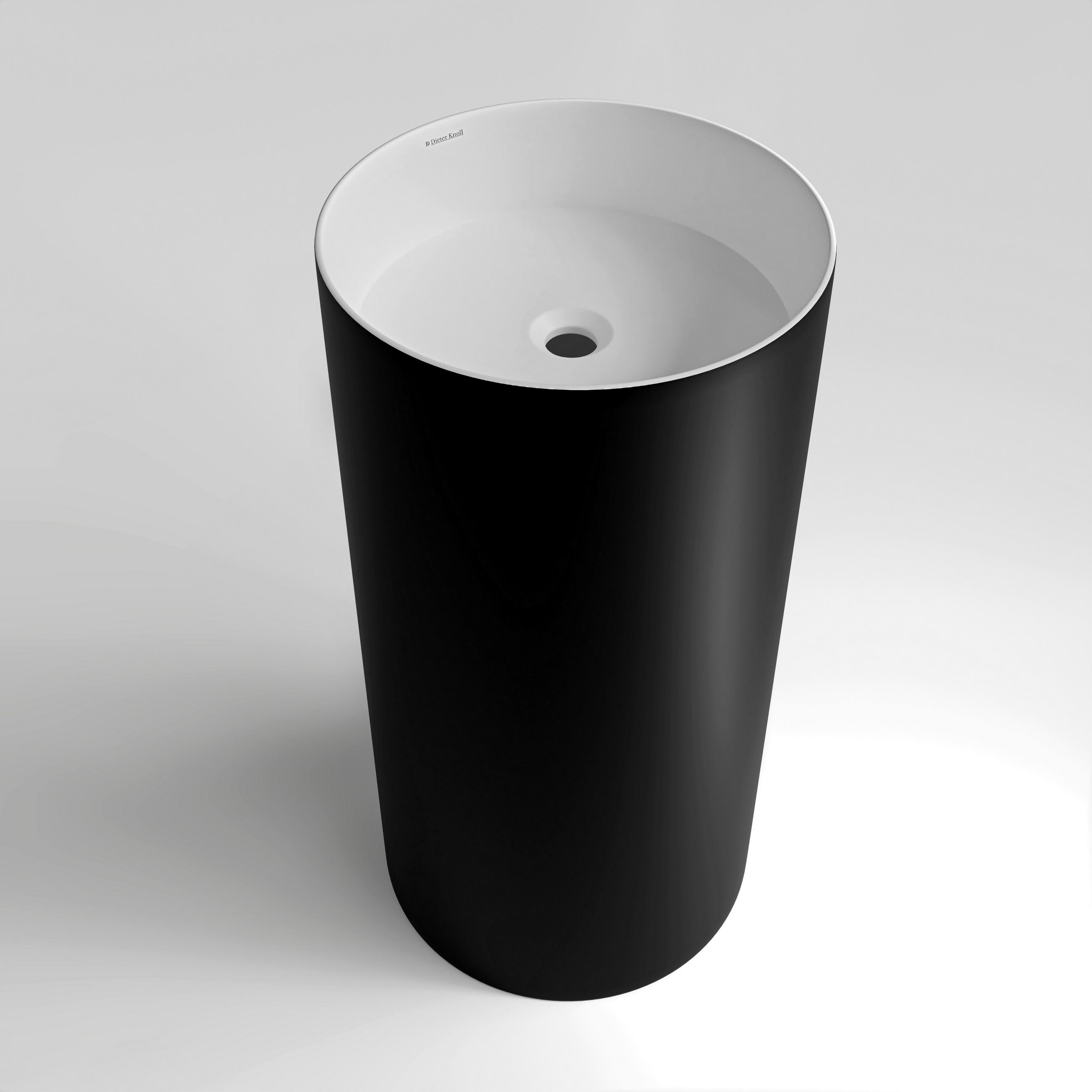 WASCHBECKEN 43,7/86,5/43,7 cm  - Schwarz/Weiß, Basics, Stein (43,7/86,5/43,7cm) - Dieter Knoll