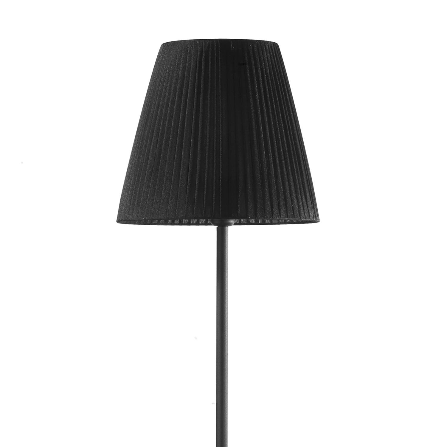 STEHLEUCHTE 28/28/173 cm    - Schwarz, KONVENTIONELL, Textil/Metall (28/28/173cm)