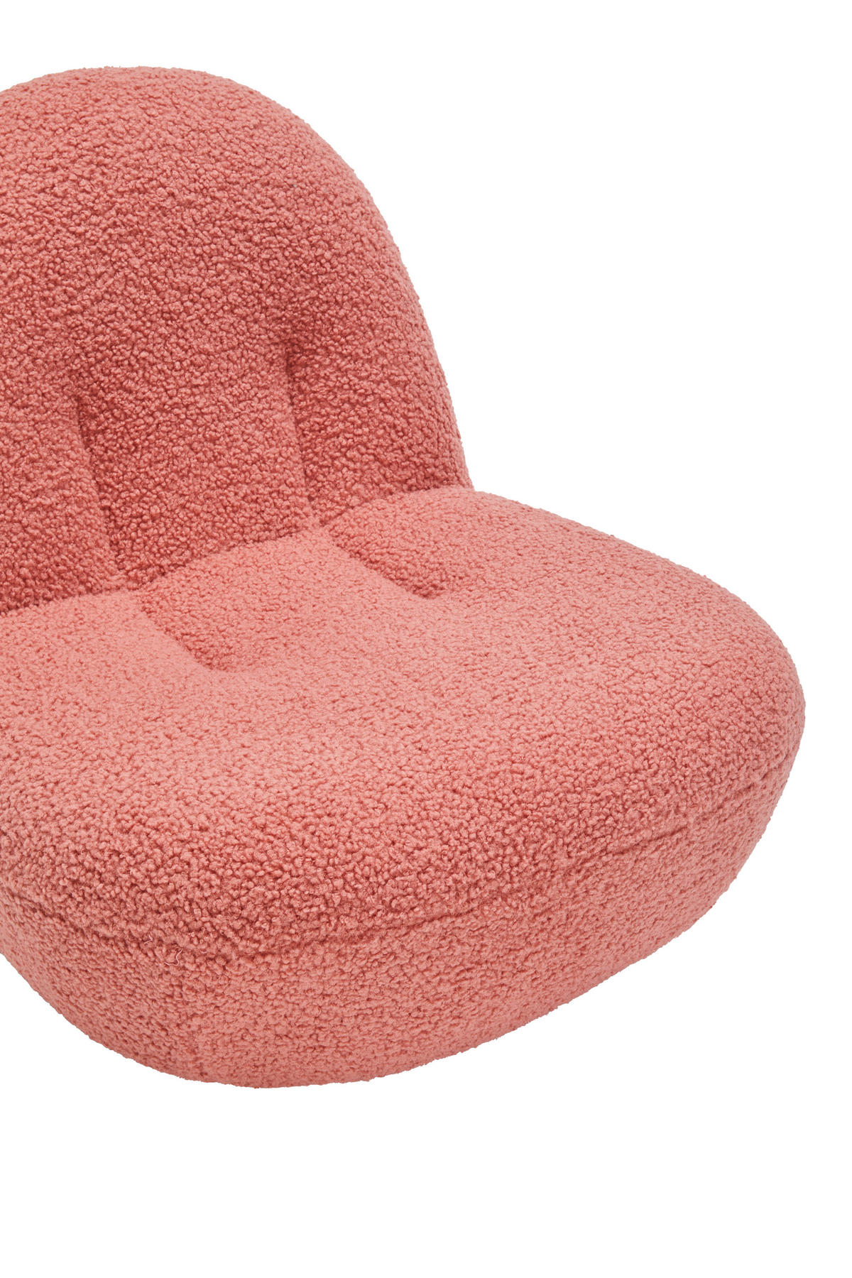 SESSEL Bouclé Koralle    - Koralle/Schwarz, MODERN, Textil/Metall (74/67/93cm) - MID.YOU