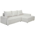 ECKSOFA  in Mikrofaser Naturfarben  - Schwarz/Naturfarben, KONVENTIONELL, Kunststoff/Textil (295/169cm) - Carryhome