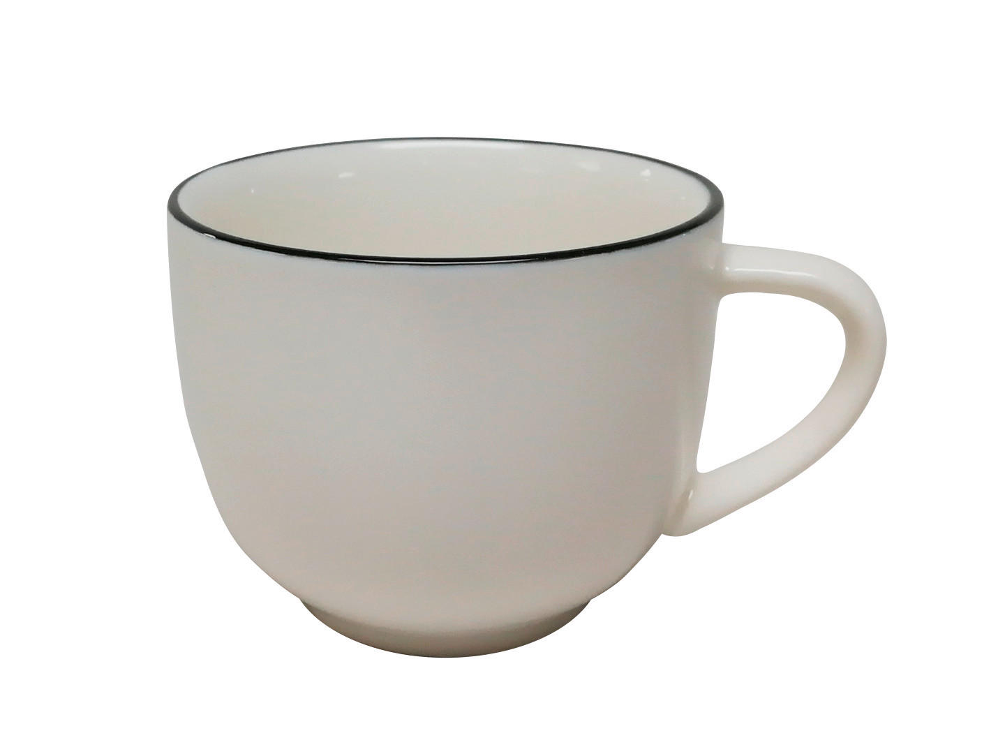 ESPRESSOTASSE Oslo 90 ml  - Schwarz/Weiß, Design, Keramik (6,1/5cm) - Novel