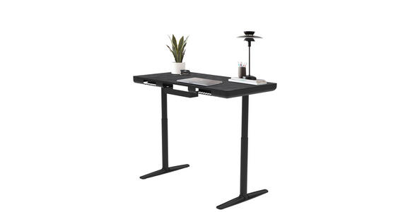 SCHREIBTISCH höhenverstellbar  - Schwarz, Design, Holzwerkstoff/Kunststoff (140/70/73-118cm) - Novel