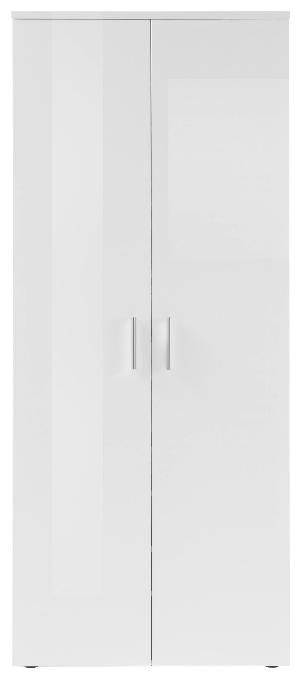 CIPŐSSZEKRÉNY - ezüst/fehér, Design, műanyag/faalapú anyag (80/190/35cm) - MID.YOU