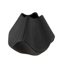 DEKOVASE  - Schwarz, LIFESTYLE, Keramik (22/18,5/22cm)