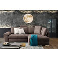 ECKSOFA in Webstoff Taupe  - Taupe/Chromfarben, Design, Kunststoff/Textil (276/212cm) - Carryhome