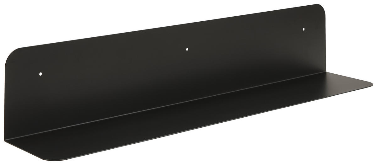 WANDBOARD Schwarz  - Schwarz, Design, Metall (80/15/15cm) - MID.YOU