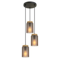 HÄNGELEUCHTE 29/120 cm    - Schwarz/Grau, Trend, Glas/Metall (29/120cm) - Novel