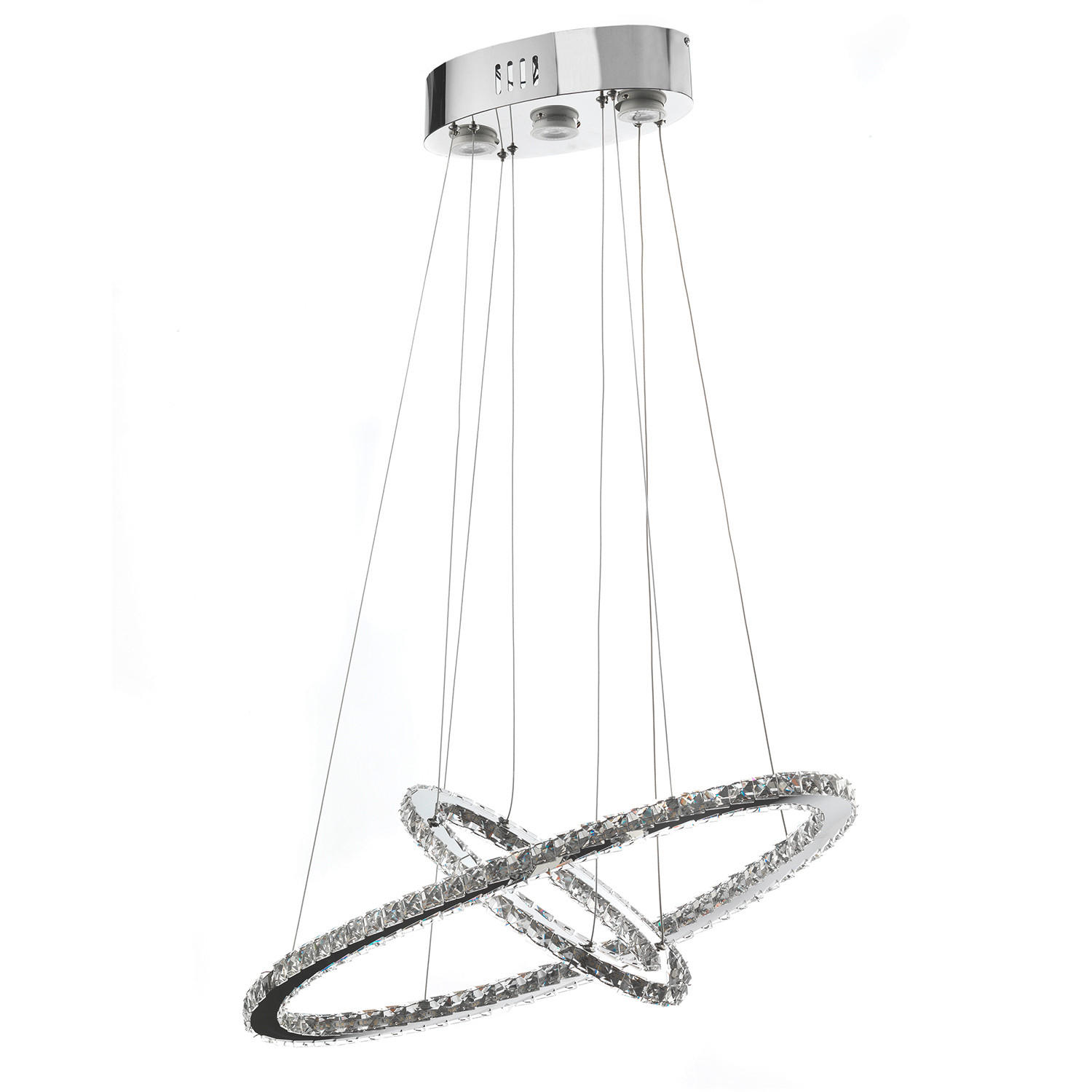 LED-HÄNGELEUCHTE 66/100 cm  - Chromfarben, Design, Glas/Metall (66/100cm)