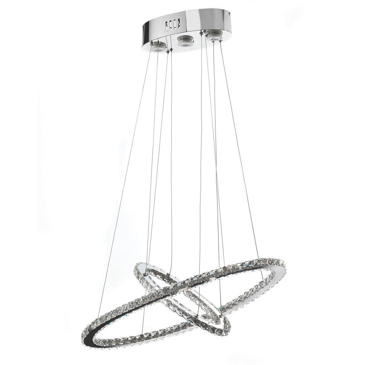 LED-HÄNGELEUCHTE 66/100 cm  - Chromfarben, Design, Glas/Metall (66/100cm)