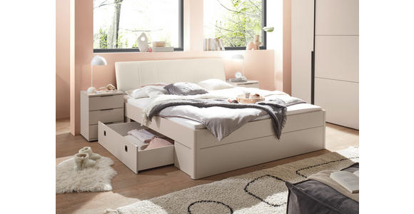 BETT 180/200 cm  in Kaschmir  - Kaschmir, KONVENTIONELL, Holzwerkstoff/Textil (180/200cm) - Carryhome