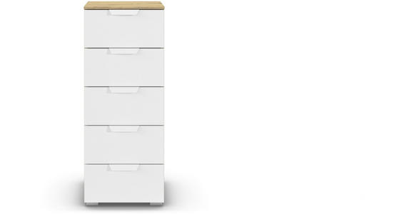 KOMMODE  in 40/100/42 cm  - Weiß/Eiche Artisan, Design, Holzwerkstoff/Metall (40/100/42cm) - Carryhome