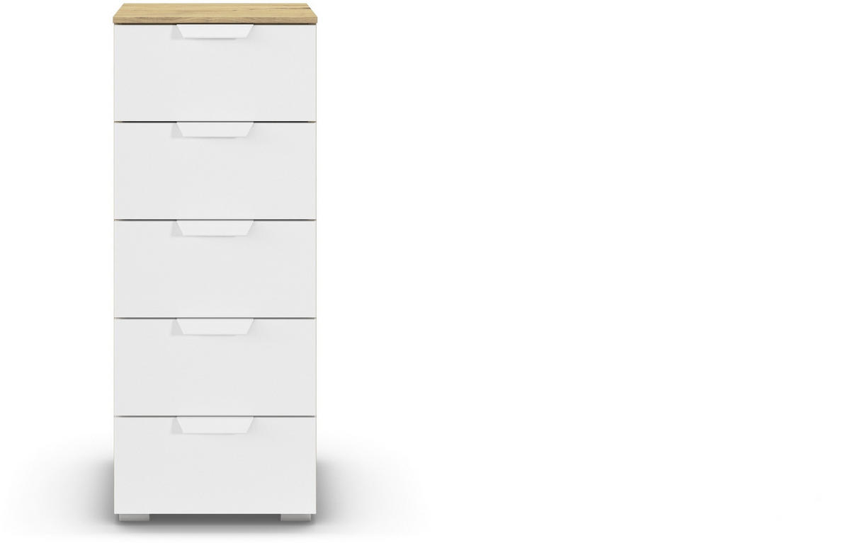 KOMMODE  in 40/100/35 cm  - Weiß/Eiche Artisan, Design, Holzwerkstoff/Metall (40/100/42cm) - Xora