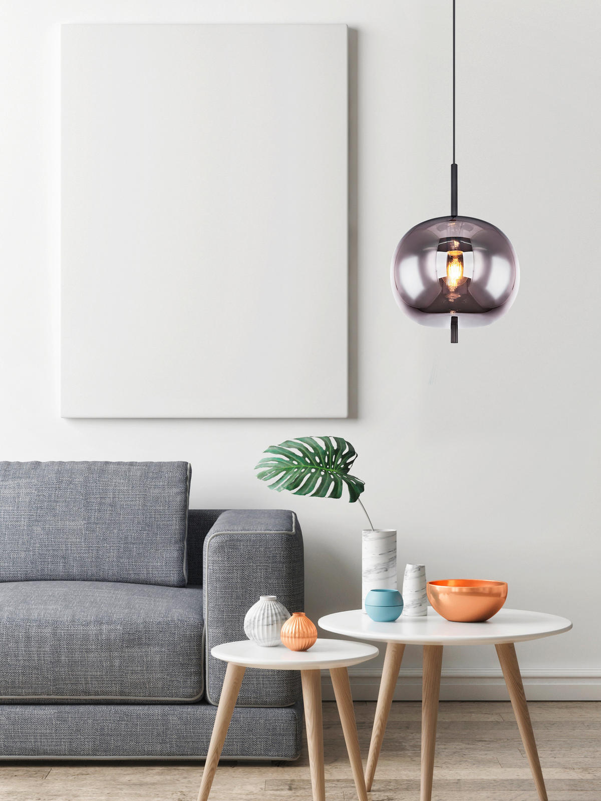 ZÁVĚSNÉ SVÍTIDLO, 30/120 cm  - černá, Design, kov/sklo (30/120cm) - Globo