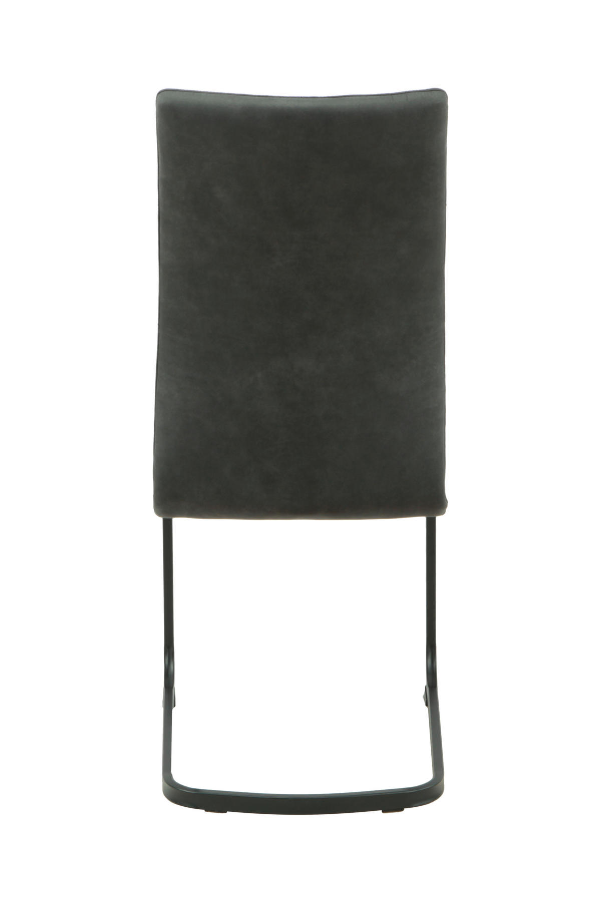 SCHWINGSTUHL-SET 4 Stück  in Stahl Mikrofaser  - Anthrazit/Schwarz, MODERN, Textil/Metall (42/98/60cm) - MID.YOU