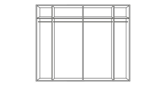 SCHWEBETÜRENSCHRANK 271/223/68 cm 2-türig  - Eichefarben/Grau, Design, Holzwerkstoff/Metall (271/223/68cm) - Xora