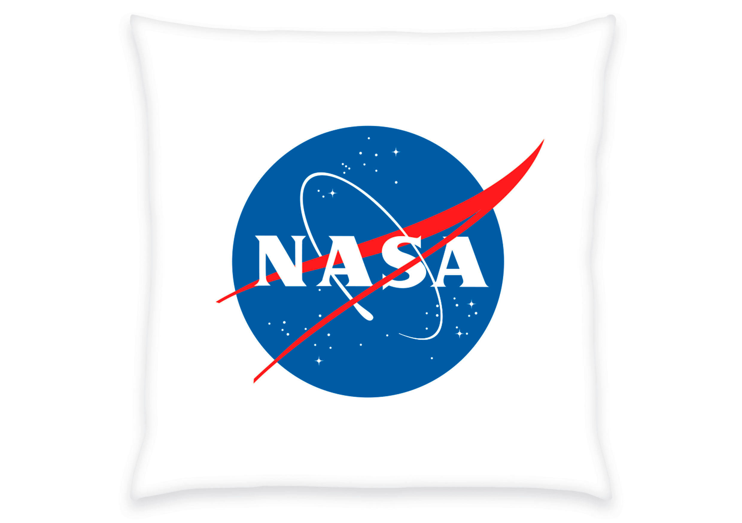 ZIERKISSEN NASA 40/40 cm  - Blau/Weiß, Trend, Textil (40/40cm) - Herding
