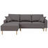 WOHNLANDSCHAFT in Textil Grau - Buchefarben/Grau, Design, Holz/Textil (146/223cm) - Xora WOHNLANDSCHAFT in Textil Grau - Buchefarben/Grau, Design, Holz/Textil (146/223cm) - Xora