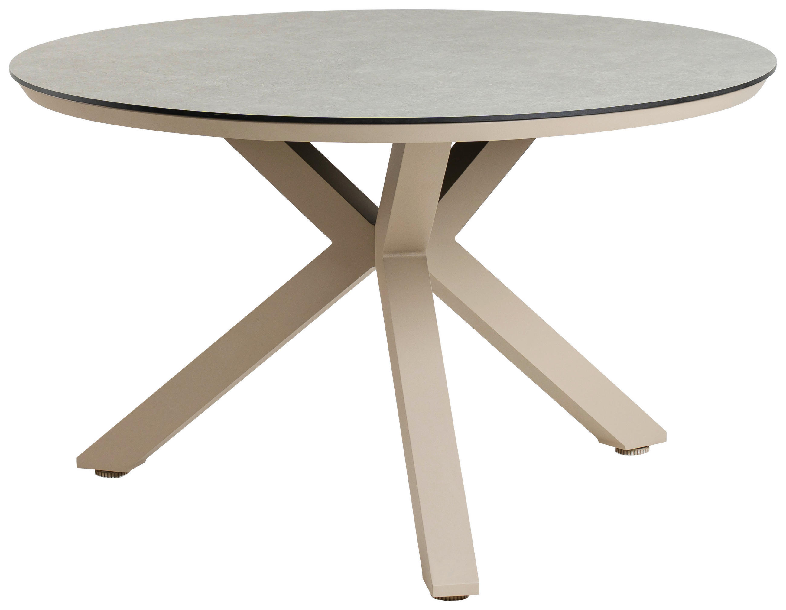 Tierra Outdoor GARTENTISCH 120/120/75 cm Metall, Kunststoff Champagner rund online kaufen ➤