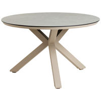 GARTENTISCH 120/120/75 cm Metall, Kunststoff Champagner rund  - Champagner, Basics, Kunststoff/Metall (120/120/75cm) - Tierra Outdoor