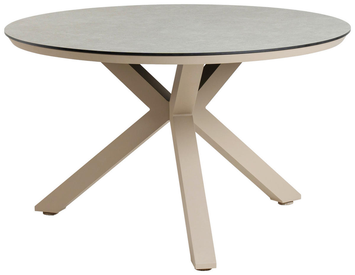 GARTENTISCH 120/120/75 cm Metall, Kunststoff Champagner rund  - Champagner, Basics, Kunststoff/Metall (120/120/75cm) - Tierra Outdoor