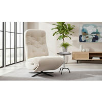 RELAXSESSEL NORA Webstoff    - Beige/Schwarz, Design, Textil/Metall (68/113/84cm) - Livetastic