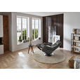 RELAXSESSEL in Leder Dunkelgrau  - Edelstahlfarben/Dunkelgrau, Design, Leder/Metall (78/112/85cm) - Cantus