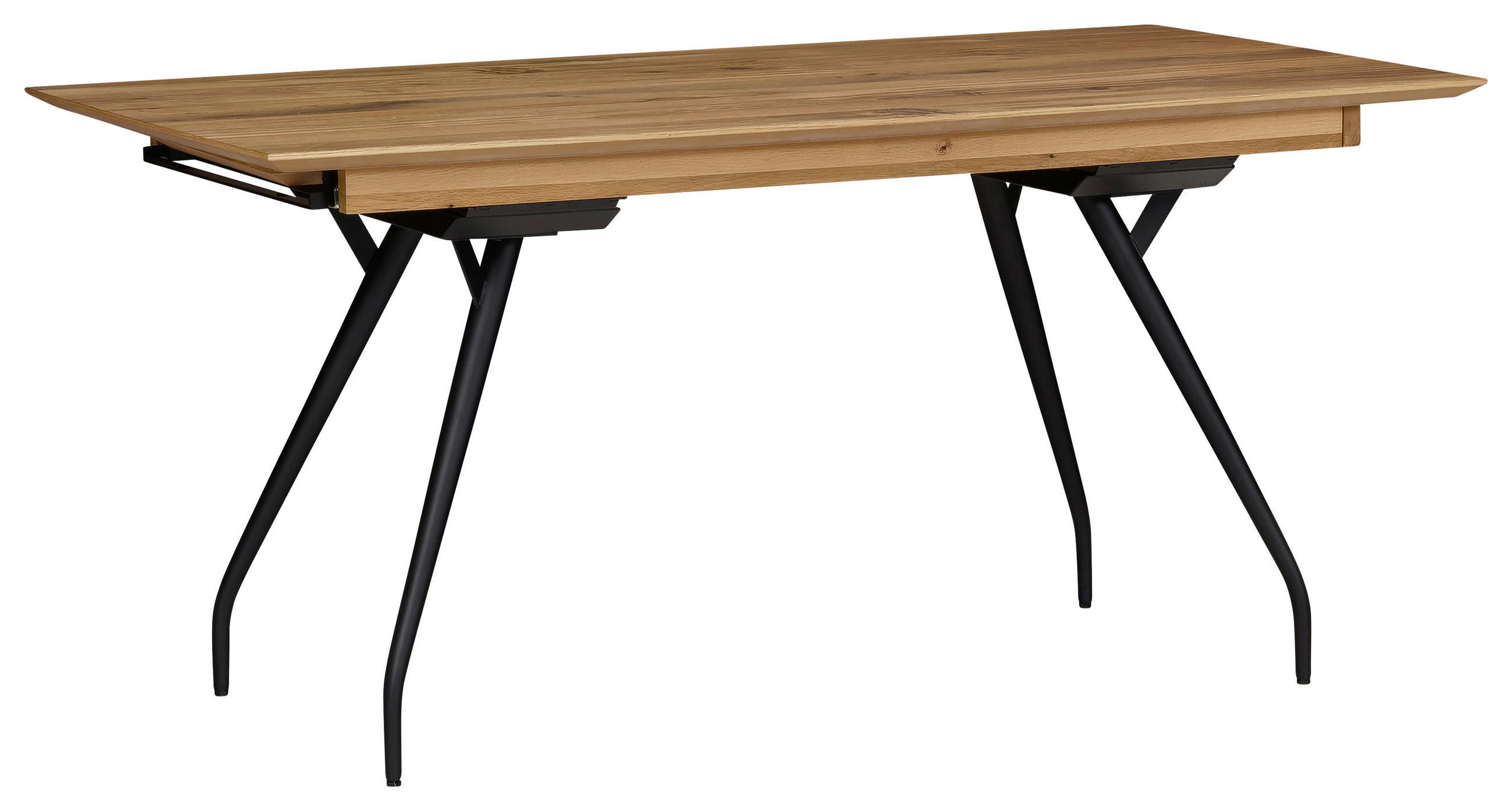 ESSTISCH Eichefarben, Bronzefarben rechteckig  ausziehbar, in verschiedenen Größen erhältlich  - Eichefarben/Schwarz, Design, Holz/Holzwerkstoff (160-210/90/76cm) - Moderano