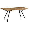 ESSTISCH in Holz, Metall, Holzwerkstoff 160-210/90/76 cm  - Eichefarben/Schwarz, Design, Holz/Holzwerkstoff (160-210/90/76cm) - Moderano