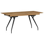 ESSTISCH in Holz, Metall, Holzwerkstoff 160-210/90/76 cm  - Eichefarben/Schwarz, Design, Holz/Holzwerkstoff (160-210/90/76cm) - Moderano