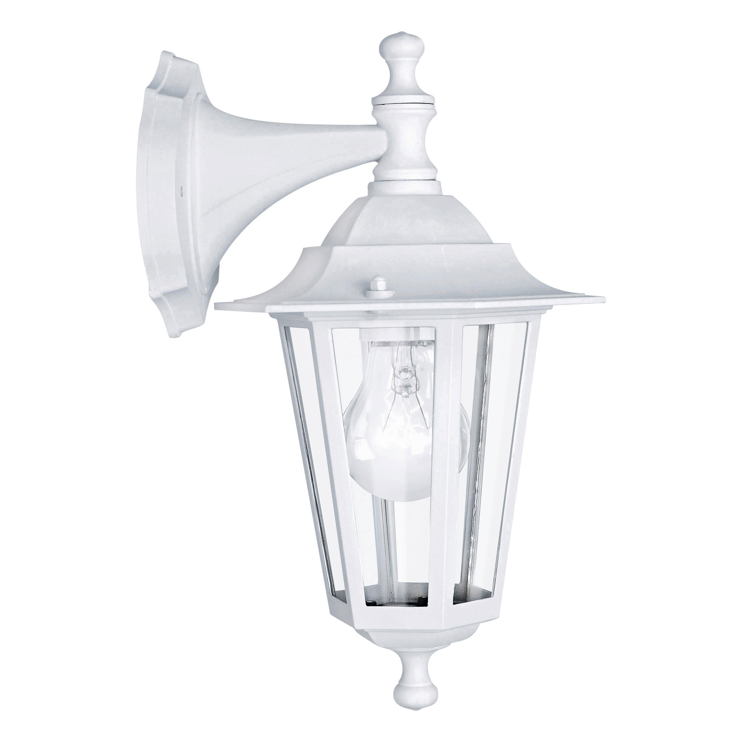 VÄGGLAMPA FÖR UTOMHUS - klar/vit, Basics, metall/glas (16,5cm) - Eglo