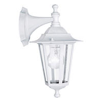 AUßENWANDLEUCHTE - Klar/Weiß, Basics, Glas/Metall (16,5cm) - Eglo