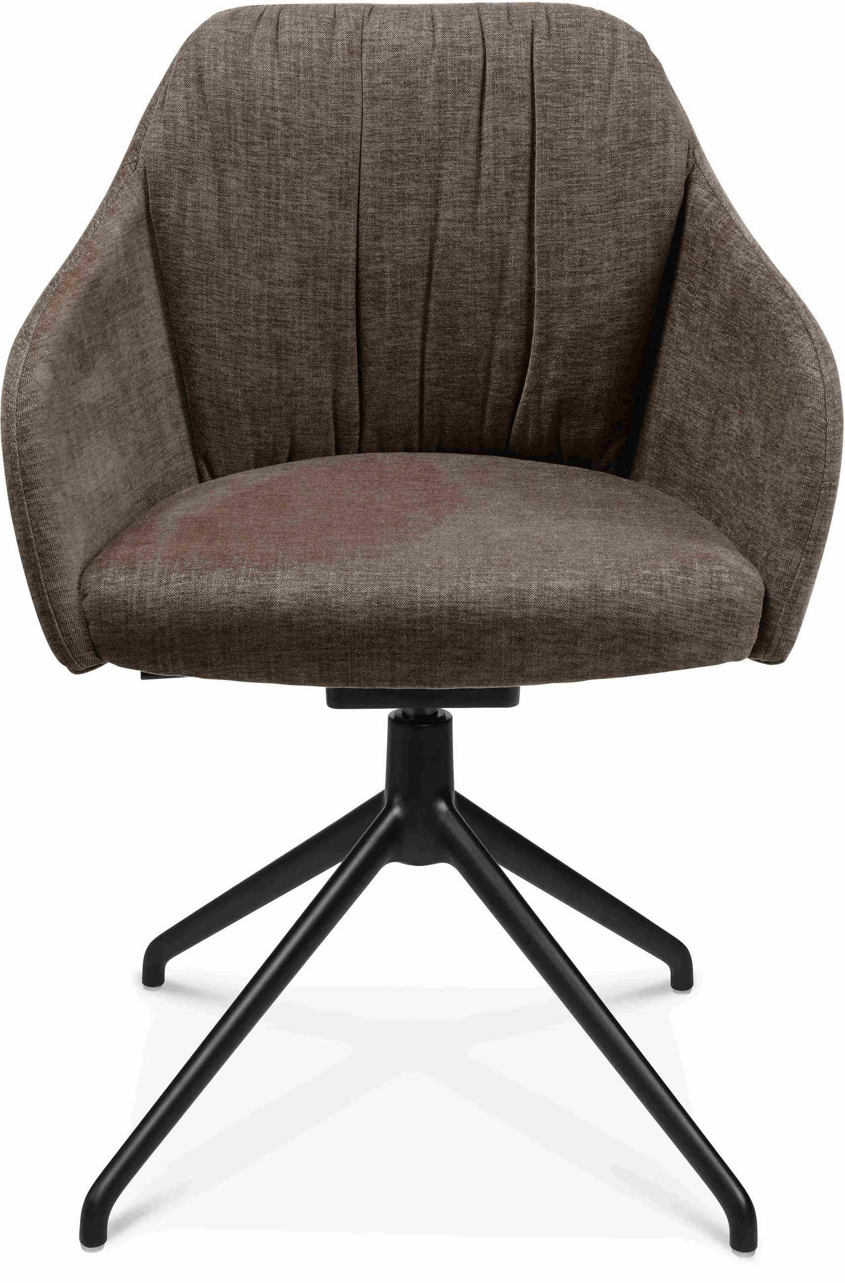 ARMLEHNSTUHL  in Aluminium Velours  - Schwarz/Braun, Design, Textil/Metall (58/81,5-84,5/60cm) - Johann Jakob