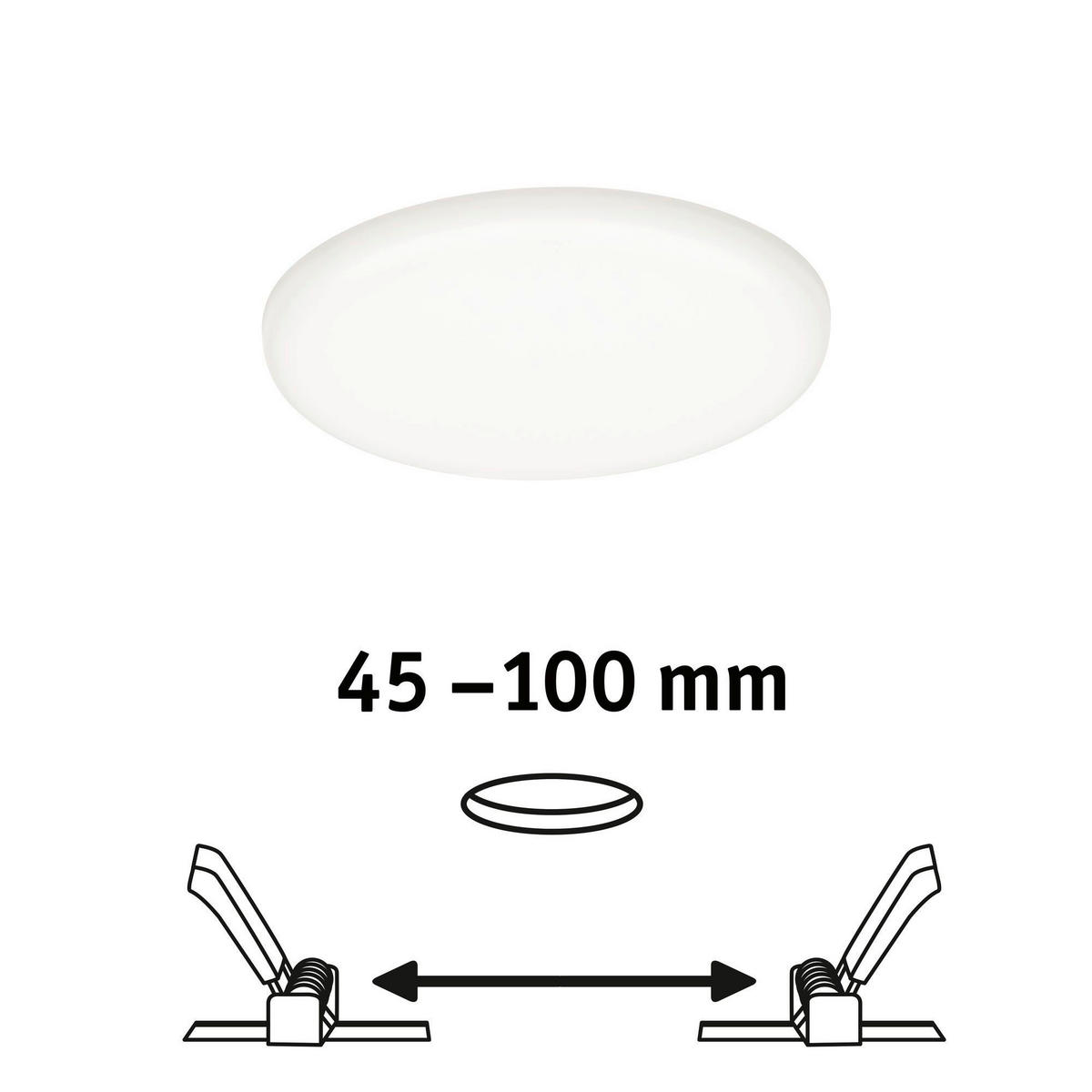 LED-BADEZIMMER-EINBAULEUCHTE 12,5 cm  - Weiß, LIFESTYLE, Kunststoff (12,5cm) - Paulmann