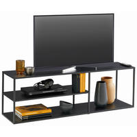 TV-ELEMENT Metall Schwarz  - Schwarz, Trend, Metall (140/45/35cm) - Carryhome