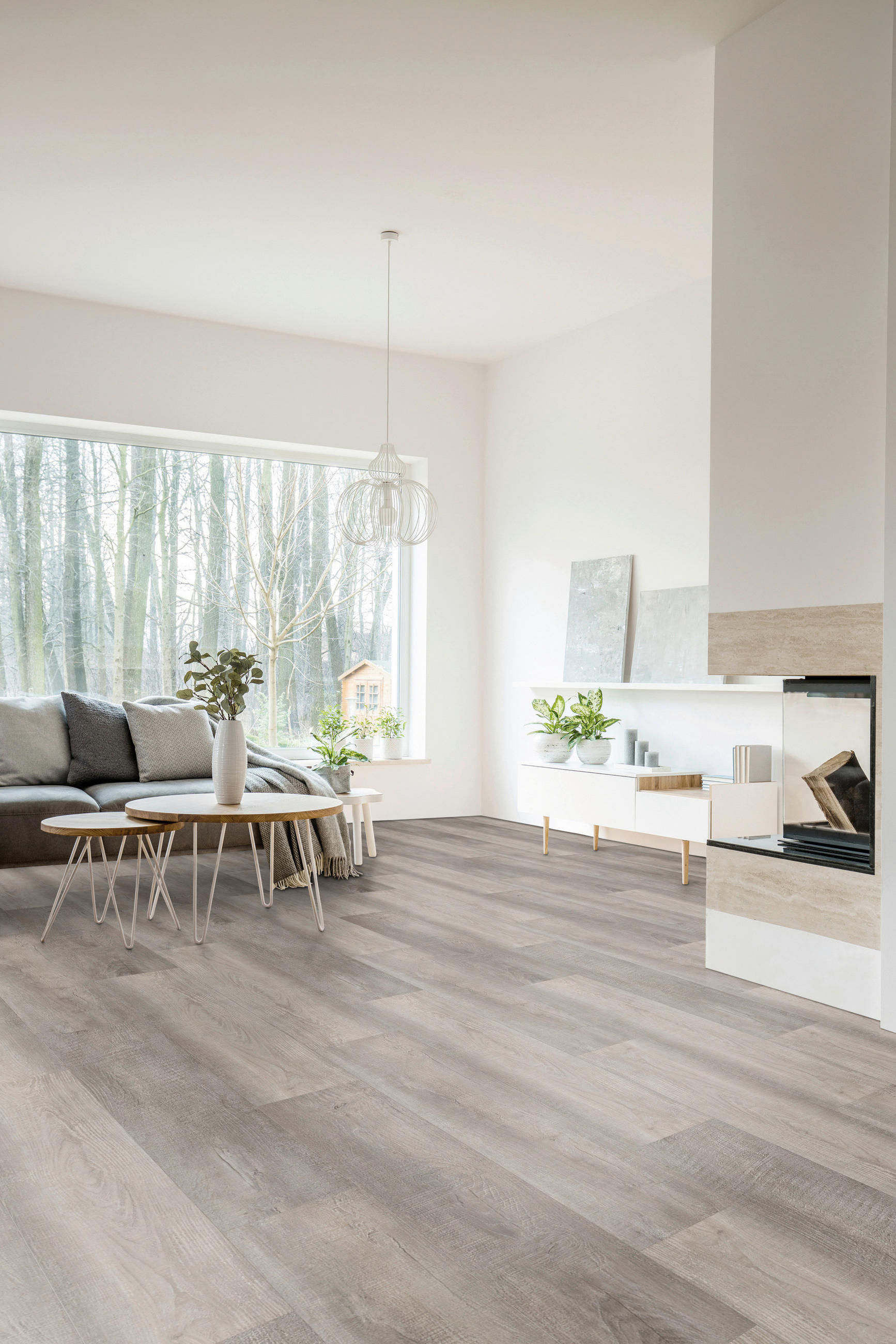 VINYLBODEN SPC 5mm Breitdiele inkl. Trittschall  per  m² - Pinienfarben, Basics, Kunststoff (23/122/0,5cm)
