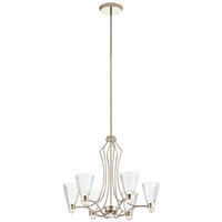 KRONLEUCHTER Kayva 71.1/72.3 cm   - Nickelfarben, Design, Glas/Metall (71.1/72.3cm) - Elstead Lighting