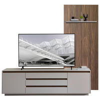 WOHNWAND  in Nussbaumfarben, Kaschmir 244/232/45 cm  - Kaschmir/Nussbaumfarben, Design, Holzwerkstoff (244/232/45cm) - Stylife