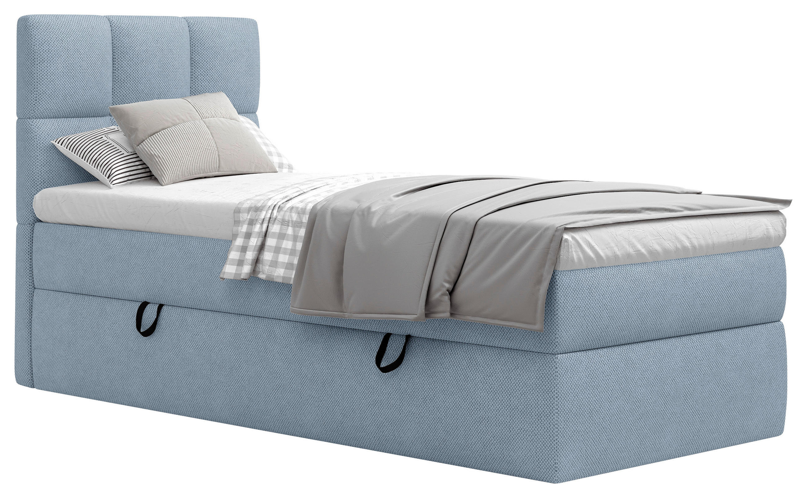 BOXBETT 90/200 cm  in Blau  - Blau/Schwarz, MODERN, Holz/Holzwerkstoff (90/200cm) - MID.YOU