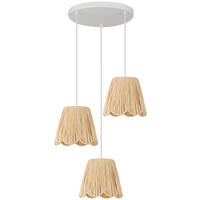 HÄNGELEUCHTE 46/120 cm   - Naturfarben/Weiß, KONVENTIONELL, Papier/Metall (46/120cm) - Collet's Monde