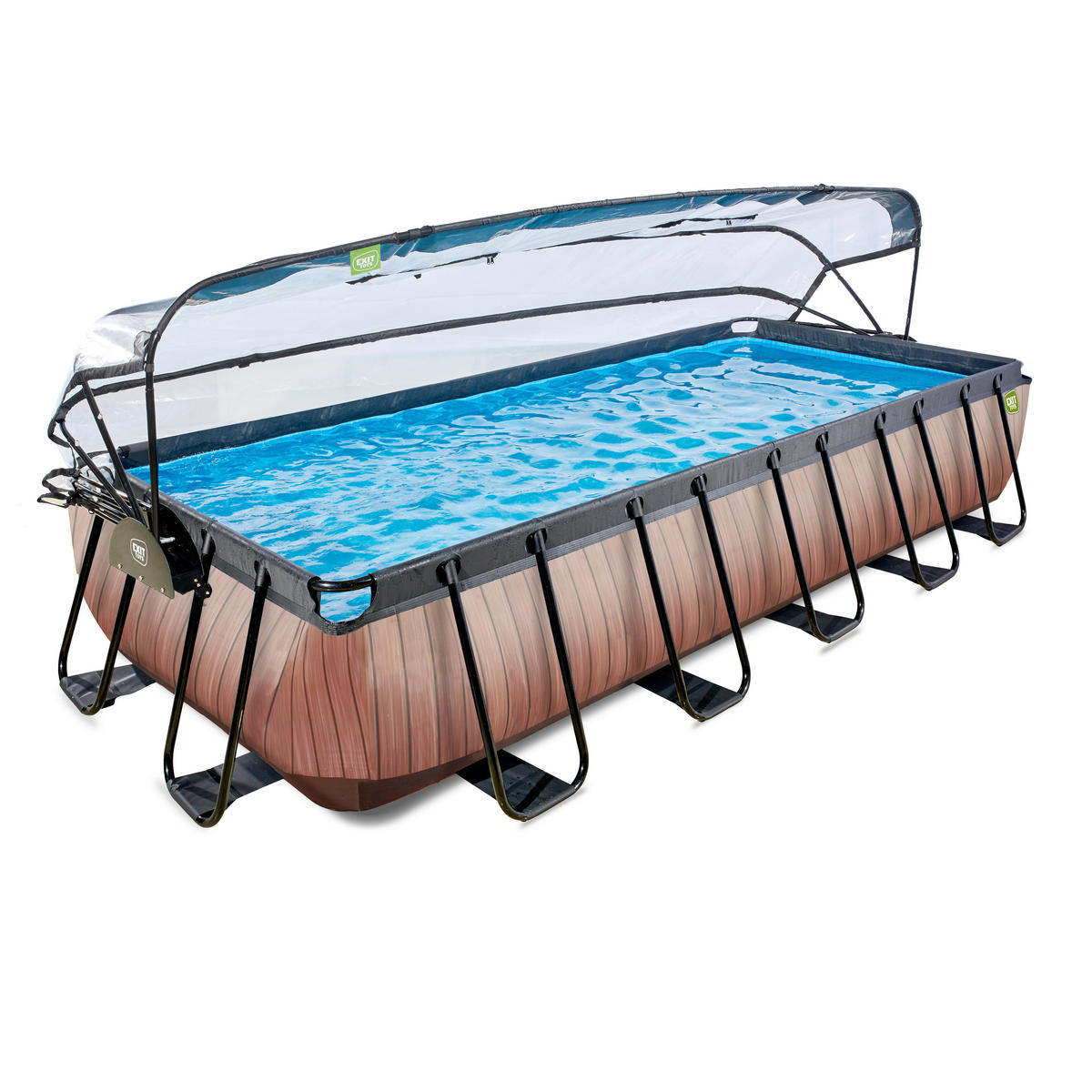 POOL-SET 540/250/100 cm  - Braun, KONVENTIONELL, Kunststoff (540/250/100cm) - EXIT Toys