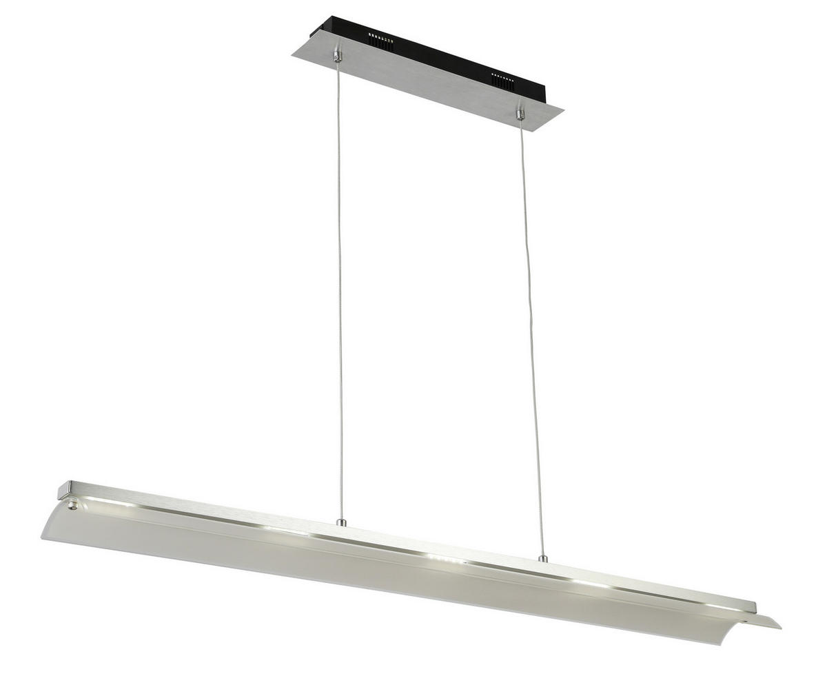 Lustră Led  - culoare aluminiu, Konventionell, plastic/metal (100cm) - Novel