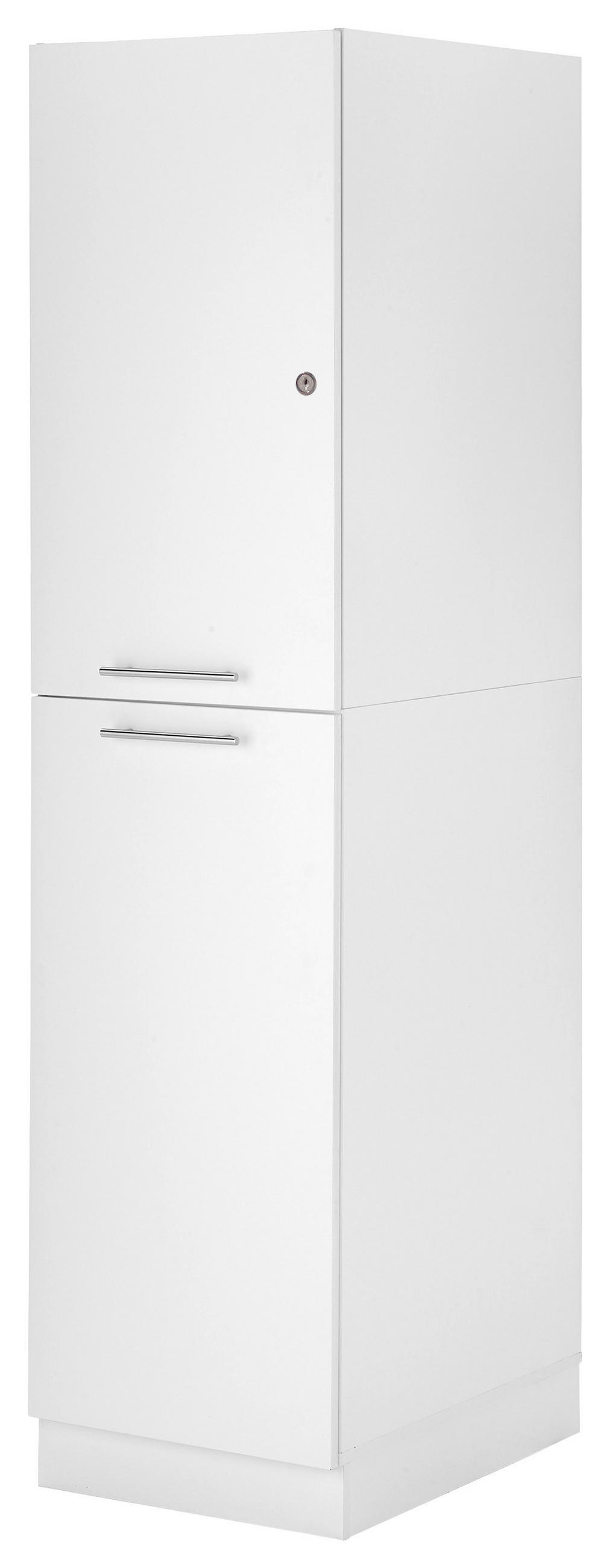MEHRZWECKSCHRANK 50/200/67,6 cm  in Weiß  - Edelstahlfarben/Weiß, KONVENTIONELL, Holzwerkstoff/Metall (50/200/67,6cm) - Respekta