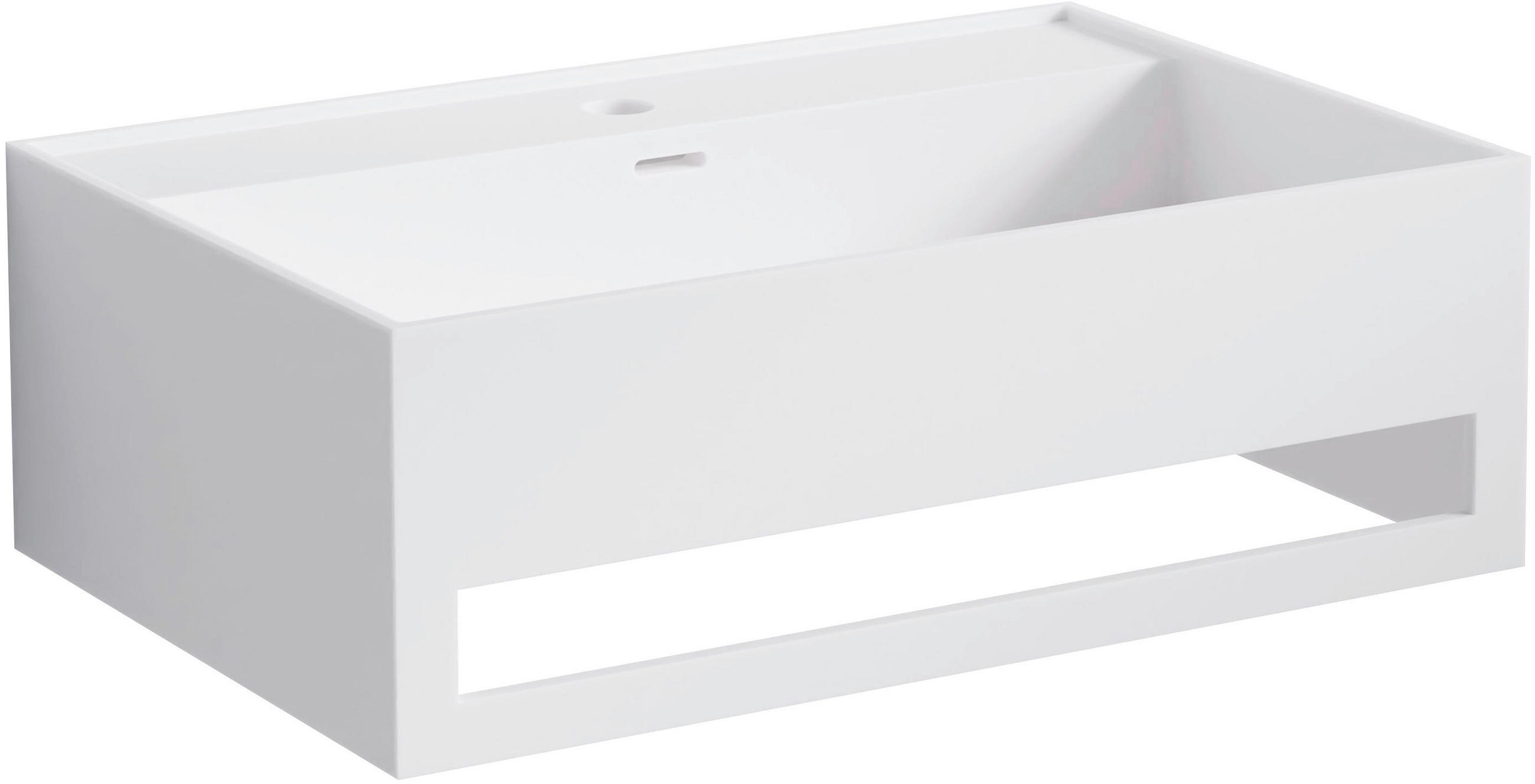 WASCHBECKEN 60/20/40 cm  - Weiß, MODERN, Stein (60/20/40cm)