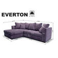 ECKSOFA in Cord Grau  174/259 cm  - Schwarz/Grau, Design, Kunststoff/Textil (174/259cm) - Cantus