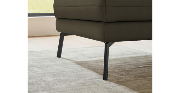 ECKSOFA  in Flachgewebe Dunkelgrün  175-224/255-365 cm  - Dunkelgrün/Schwarz, Design, Textil/Metall (175-224/255-365cm) - Dieter Knoll