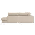 ECKSOFA Creme Cord  - Creme/Schwarz, KONVENTIONELL, Kunststoff/Textil (314/250cm) - Carryhome